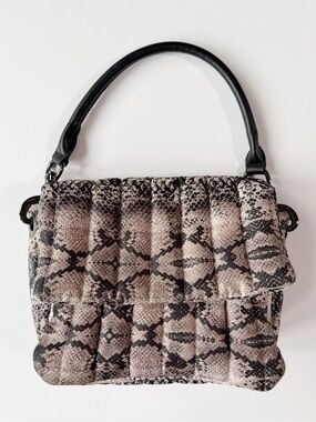 Think Royln Women Snake Print Lightweight Quilt Purse Bag Travel Boho Classic